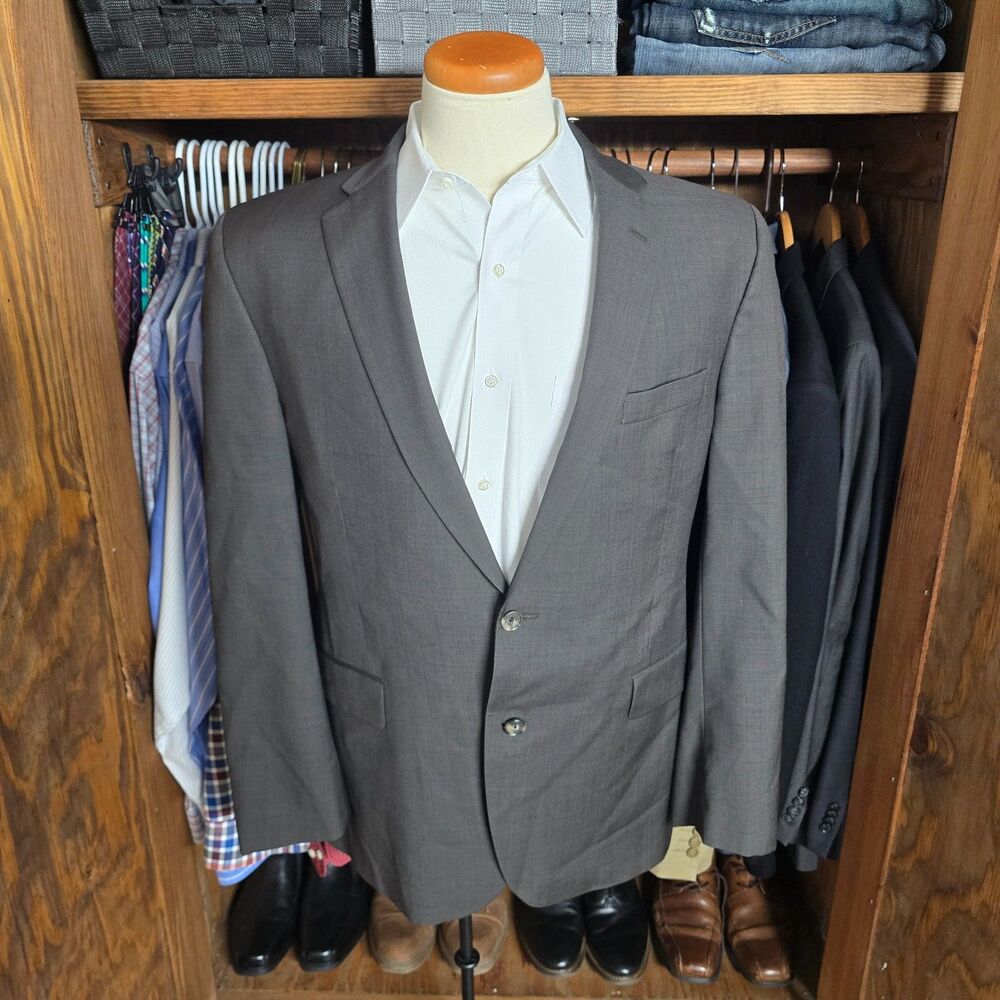 Jack Victor Norwich Cut Brown Wool Sport Coat 44R - Made in Canada